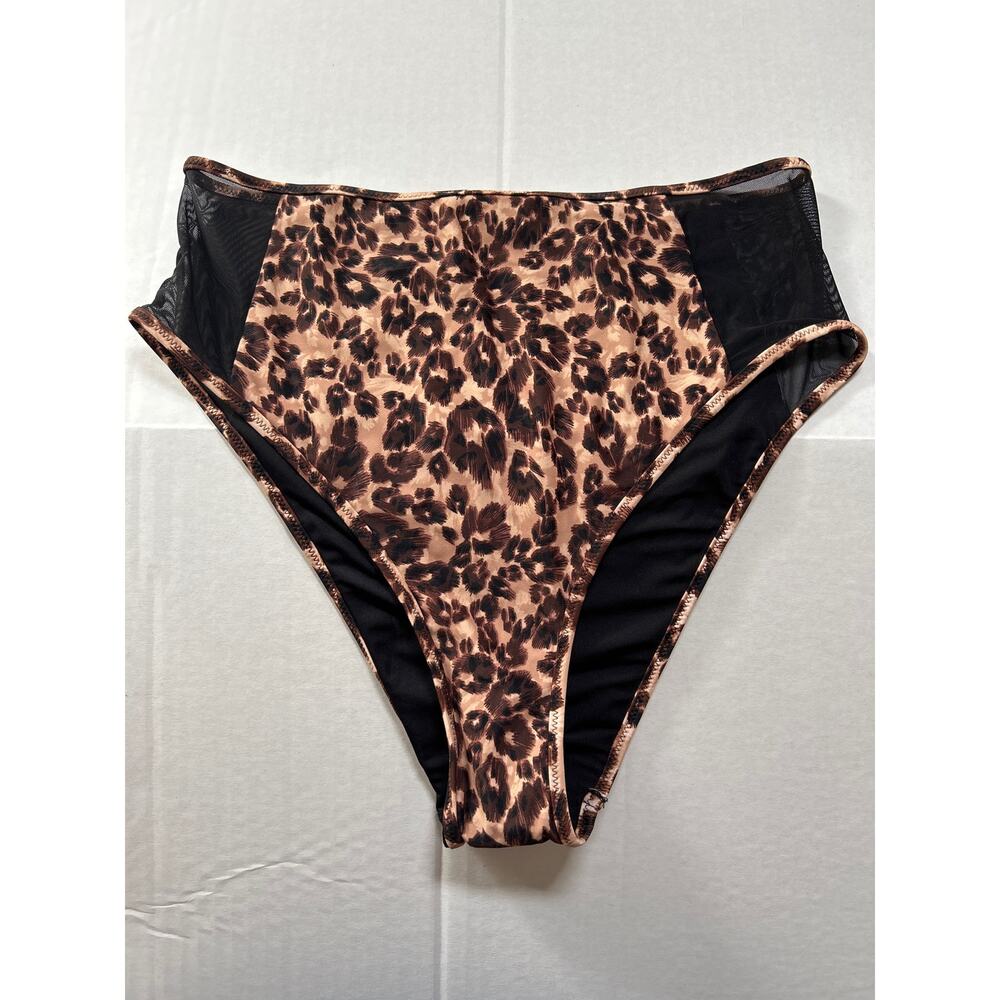 Aerie Leopard Print High Cut Cheeky Bottom